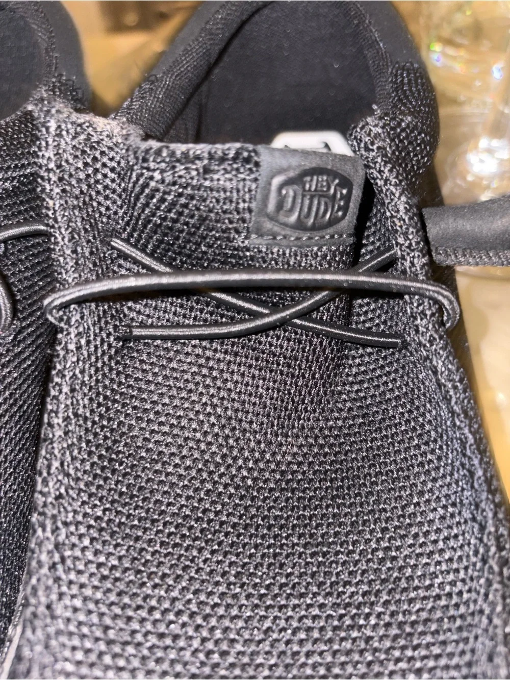 Hey Dude Men's 8 Wally Funk Mono Knit Slip-On Shoes Black